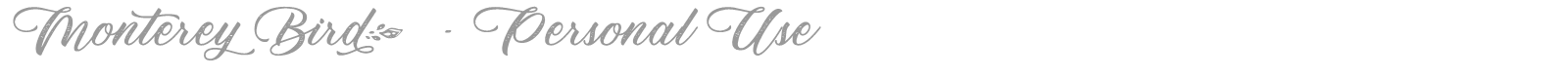 Monterey Bird font preview